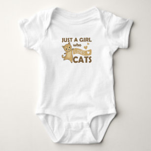 Body Para Bebé Solo un Chica que ama a los gatos como un gato roj