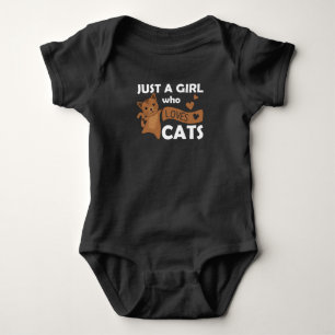 Body Para Bebé Sólo un chica que ama a los gatos dulces