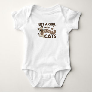 Body Para Bebé Sólo un chica que ama a los gatos dulces
