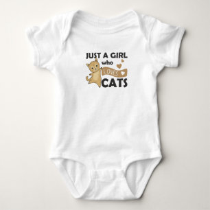Body Para Bebé Sólo un chica que ama a los gatos dulces