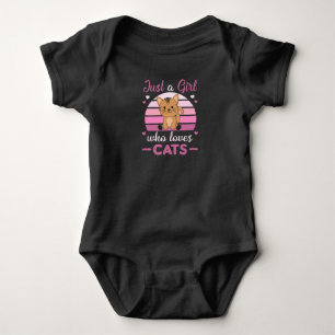 Body Para Bebé Sólo un chica que ama a los gatos dulces