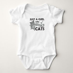 Body Para Bebé Sólo un chica que ama a los gatos dulces