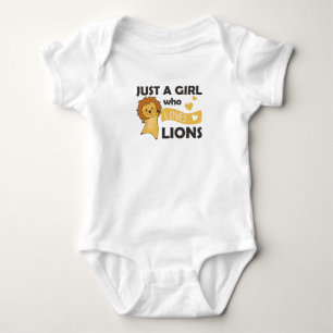 Body Para Bebé Solo un Chica que ama a los leones como un gato gr