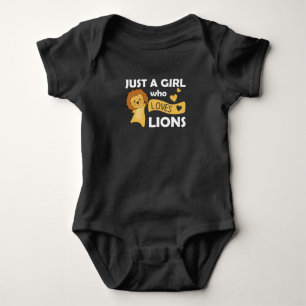 Body Para Bebé Solo un Chica que ama a los leones como un gato gr