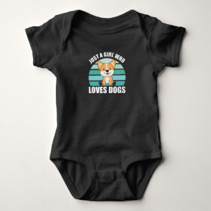 Body Para Bebé Sólo Un Chica Que Ama A Los Perros Corgis Herz Cor