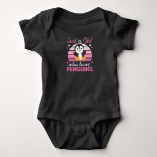 Body Para Bebé Sólo un Chica que ama a los pingüinos del corazón