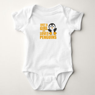 Body Para Bebé Sólo un Chica que ama a los pingüinos - pingüino l
