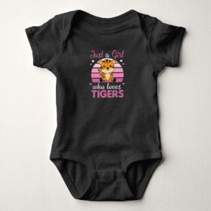 Body Para Bebé Solo un chica que ama a los tigres - Animales de Z