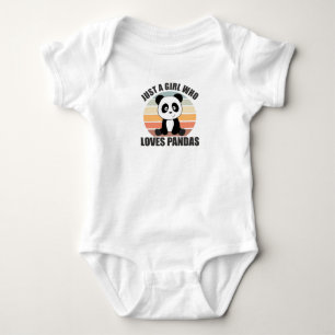 Body Para Bebé Solo un Chica que ama a Pandas Cute Panda Vintage