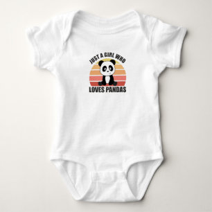 Body Para Bebé Solo un Chica que ama a Pandas Cute Panda Vintage