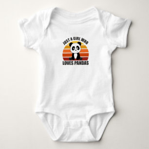 Body Para Bebé Solo un Chica que ama a Pandas - dulce Panda
