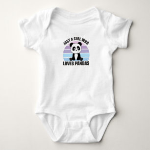 Body Para Bebé Solo un Chica que ama a Pandas y sus dulces animal