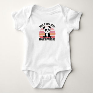 Body Para Bebé Solo un Chica que ama a Pandas y sus dulces animal