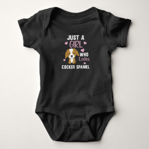 Body Para Bebé Solo un Chica que ama al perro Cocker Spaniel Kawa