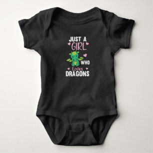 Body Para Bebé Sólo un Chica que ama los dragones Fantasy Dragon