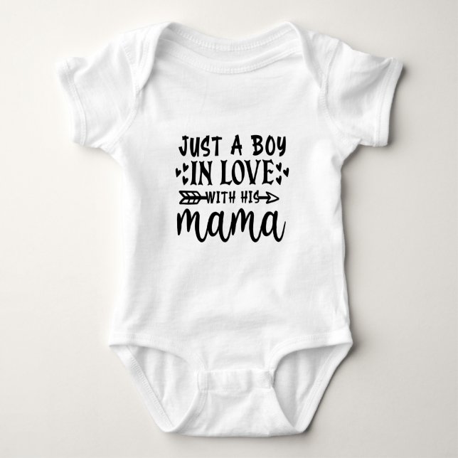 Body Para Bebé Solo Un Niño Enamorado De Su Mamá (Anverso)