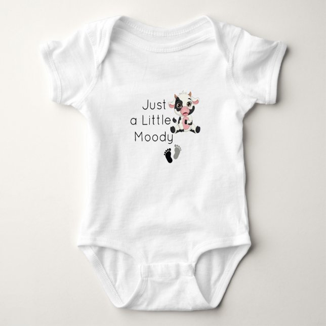Body Para Bebé Solo un Poco Malhumorado, regalo para baby shower  (Anverso)