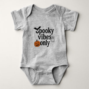 Body Para Bebé Sólo vibraciones 🎃   Diseño Pegatina de Halloween