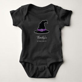 Body Para Bebé Sombrero de Bruja Primer Halloween de Niño con Nom