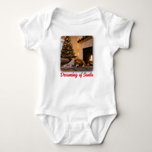 Body Para Bebé Soñando con Santa (Anverso)