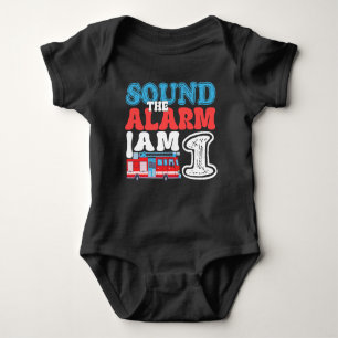 Body Para Bebé Sonar la alarma, soy el primer bombero de cumpleañ