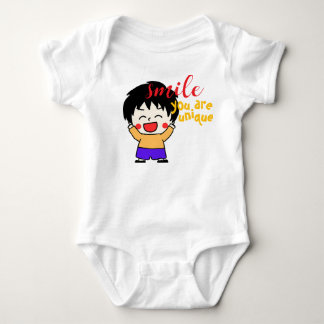 Body Para Bebé Sonríe Eres Único – Bodysuit de Bebé de Dibujos An