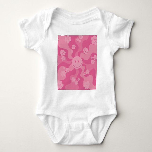 Body Para Bebé Sonrisa - Rosa (Anverso)