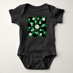Body Para Bebé Sonrisa - Verde, Crema y Negro