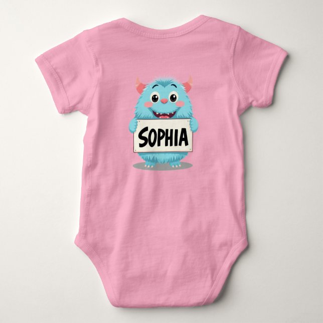 Body Para Bebé Sophia and the Friendly Blue Monster (Reverso)
