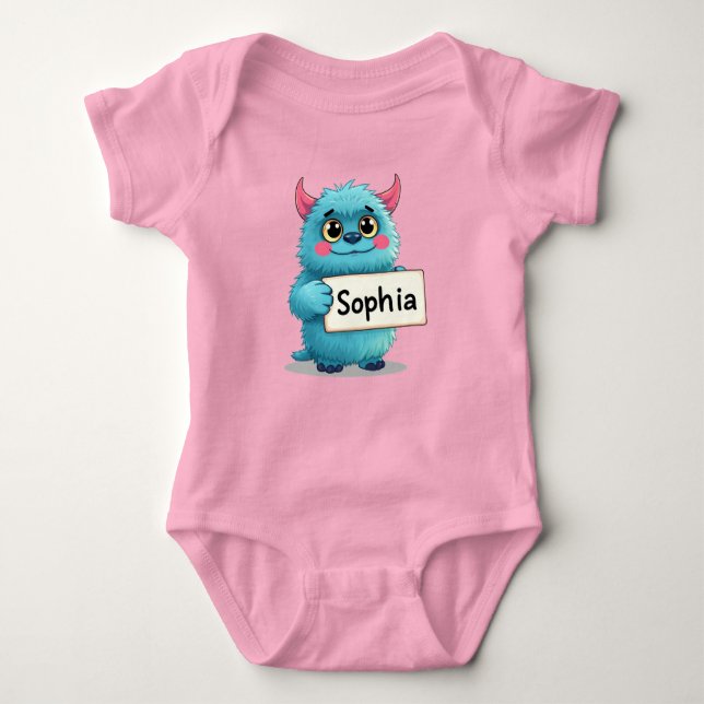 Body Para Bebé Sophia's Sparkling Blue Monster (Anverso)