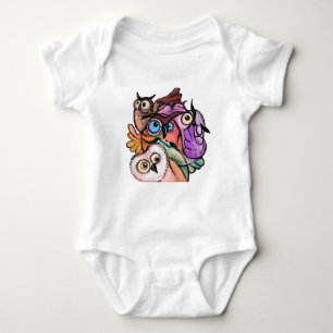 Body Para Bebé Sorprendido Owl Funny Baby Bodysuit