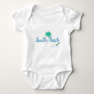 Body Para Bebé South Beach, Miami, Florida Flip Flops