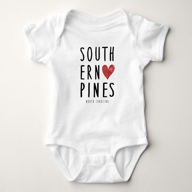 Body Para Bebé Southern Pines North Carolina Baby Outfit Gift (Anverso)