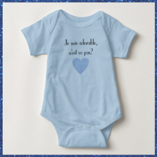 Body Para Bebé Soy adorable, ¿verdad? Traje para bebés (en fran