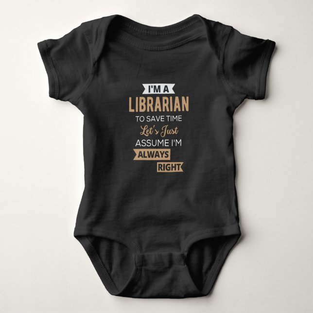 Body Para Bebé Soy bibliotecario (Anverso)