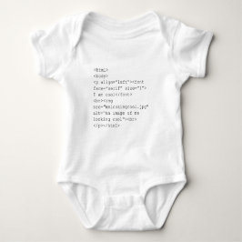 Body Para Bebé "Soy" camiseta fresca de la codificación del HTML