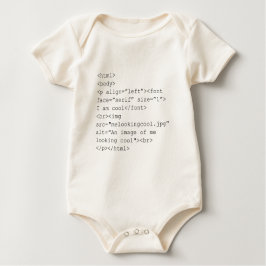 Body Para Bebé "Soy" camiseta fresca de la codificación del HTML