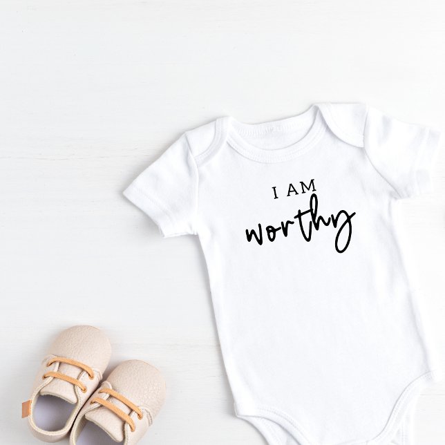 Body Para Bebé Soy digno (I am worthy baby bodysuit)