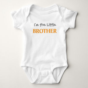 Body Para Bebé Soy el hermano menor Camiseta naranja moderna para