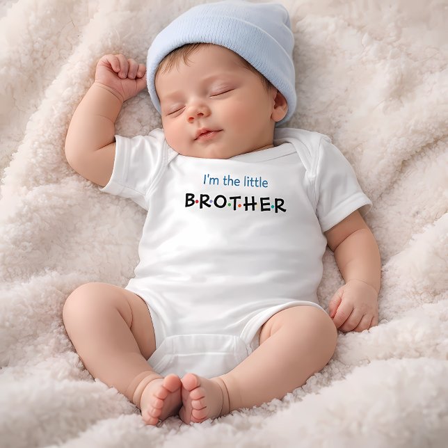 Body Para Bebé Soy el Hermano Menor Moderno Colorido Niño  (Subido por el creador)