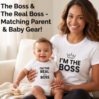 Body Para Bebé Soy el verdadero jefe bebé divertido conjunto mamá
