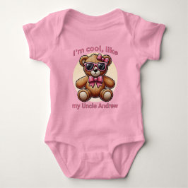 Body Para Bebé Soy Guay Teddy Bear con Personalizable de oso rosa
