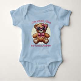 Body Para Bebé Soy Guay Teddy Bear con Personalizable de oso rosa