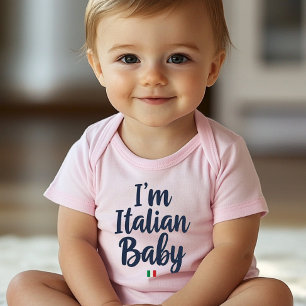 Body Para Bebé "Soy italiano bebé" Orgullo italiano divertido