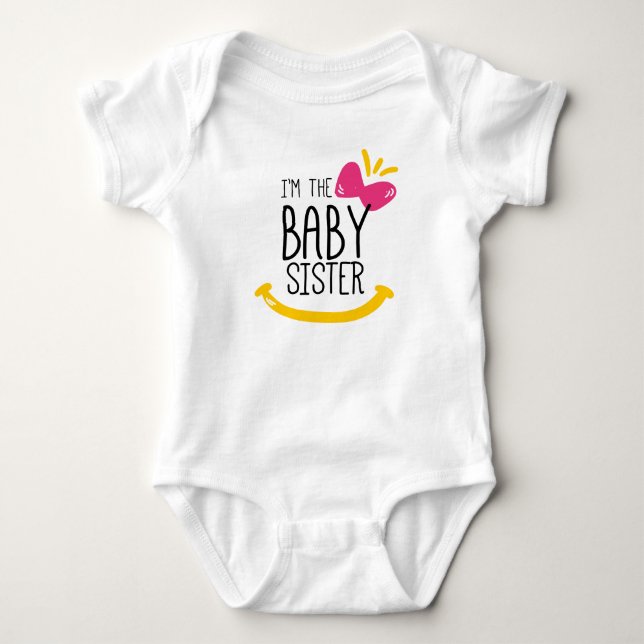 Body Para Bebé Soy la camiseta de la hermana pequeña (Anverso)