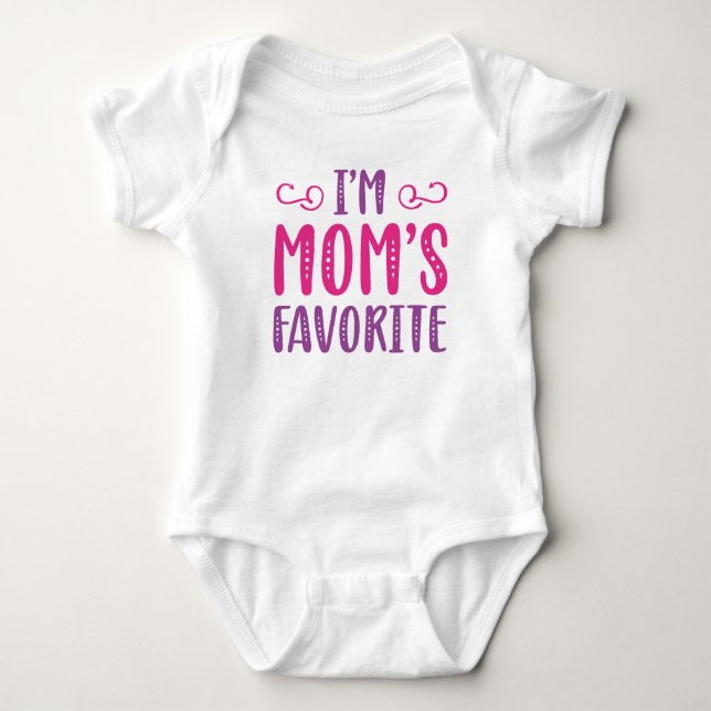 Body Para Bebé Soy la favorita de mamá (Anverso)