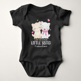 Body Para Bebé Soy la Hermana Más Linda Gatitos Lindos Personaliz