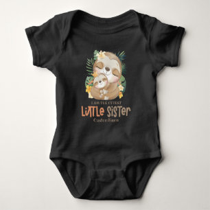 Body Para Bebé Soy la hermana menor más linda Personalizado