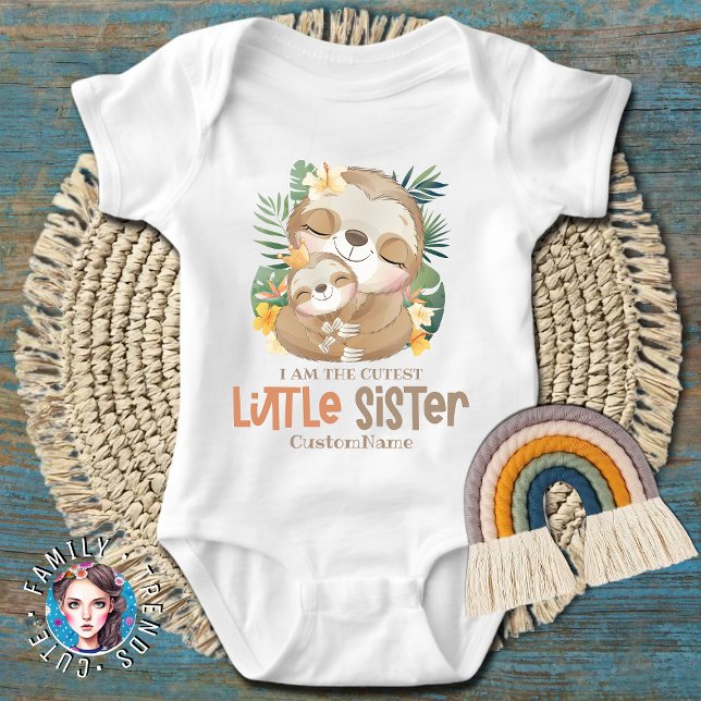 Body Para Bebé Soy la hermana menor más linda Personalizado (Subido por el creador)