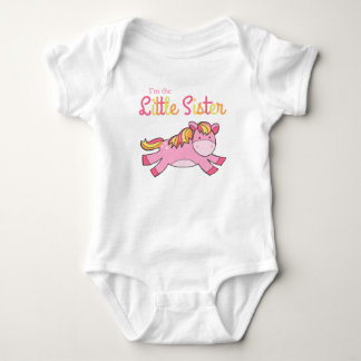 Body Para Bebé Soy la hermanita - Pony Rosa lindo